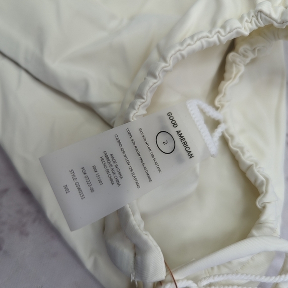 Good American Swim Bottom Women Ivory White Tiny Ties Bikini Swimsuit - Picture 11 of 12